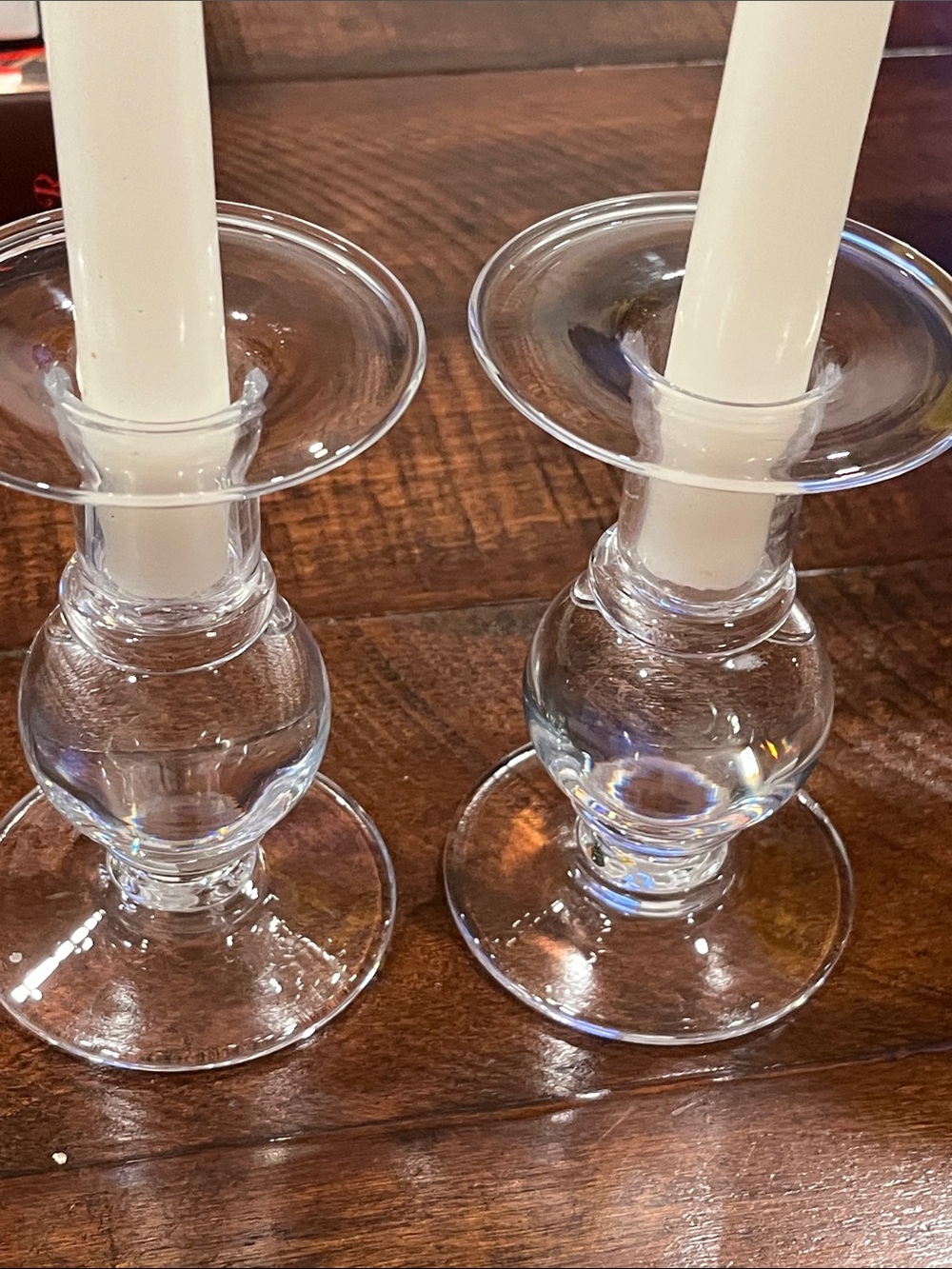 Simon Pearce Hartland Candlesticks Set